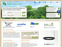 Tablet Screenshot of greendirectory.com